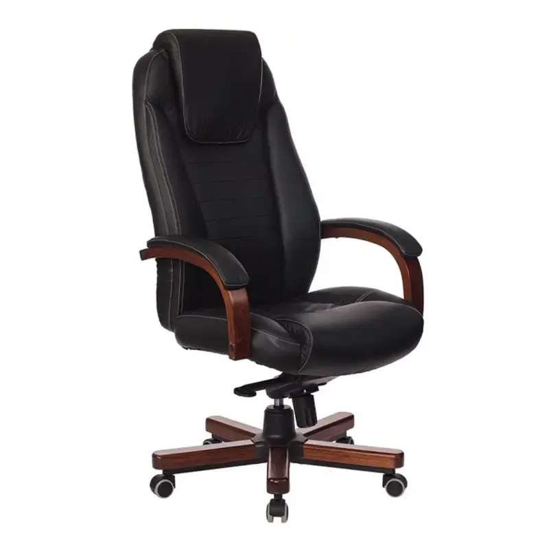 Кресло бюрократ T-9923 WALNUT_BLACK   (Натуральная кожа) главное фото