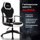 Кресло компьютерное  "Alpha GM-018", ткань/экокожа, черное/белое, 532640, GM-018_532640. Фото товара с разных ракурсов.