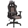Игровое кресло "GT Racer GM-100", две подушки, ткань, экокожа, черное/коричневое, 531819