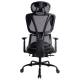 Кресло  PREMIUM "Venom GM-530", подножка, синхромеханизм, экокожа/сетка, черное/серое, 532951. Фото товара с разных ракурсов.