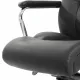 Кресло из натуральной кожи  PREMIUM "Phaeton EX-502", хром, черное. Фото товара с разных ракурсов.