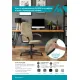 Кресло руководителя Бюрократ CH 002 Fabric серый 3C1 крестов. пластик. Фото товара с разных ракурсов.