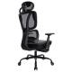 Кресло  PREMIUM "Venom GM-530", подножка, синхромеханизм, экокожа/сетка, черное/серое, 532951. Фото товара с разных ракурсов.